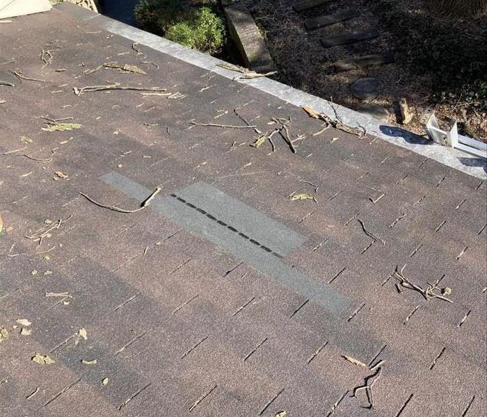 Patched roof