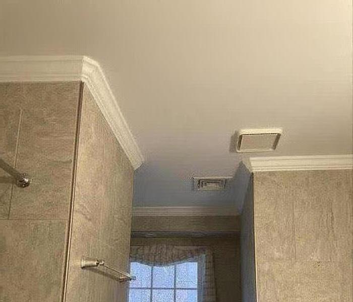 No cracks in a bathroom ceiling